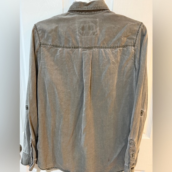 Express Boyfriend button up oversized shirt Y2K Grunge Punk - Picture 3 of 3